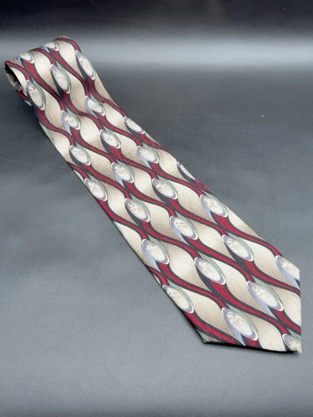 Vintage Cocktail Collection Martini Silk Tie Stonehenge Microscope 59in